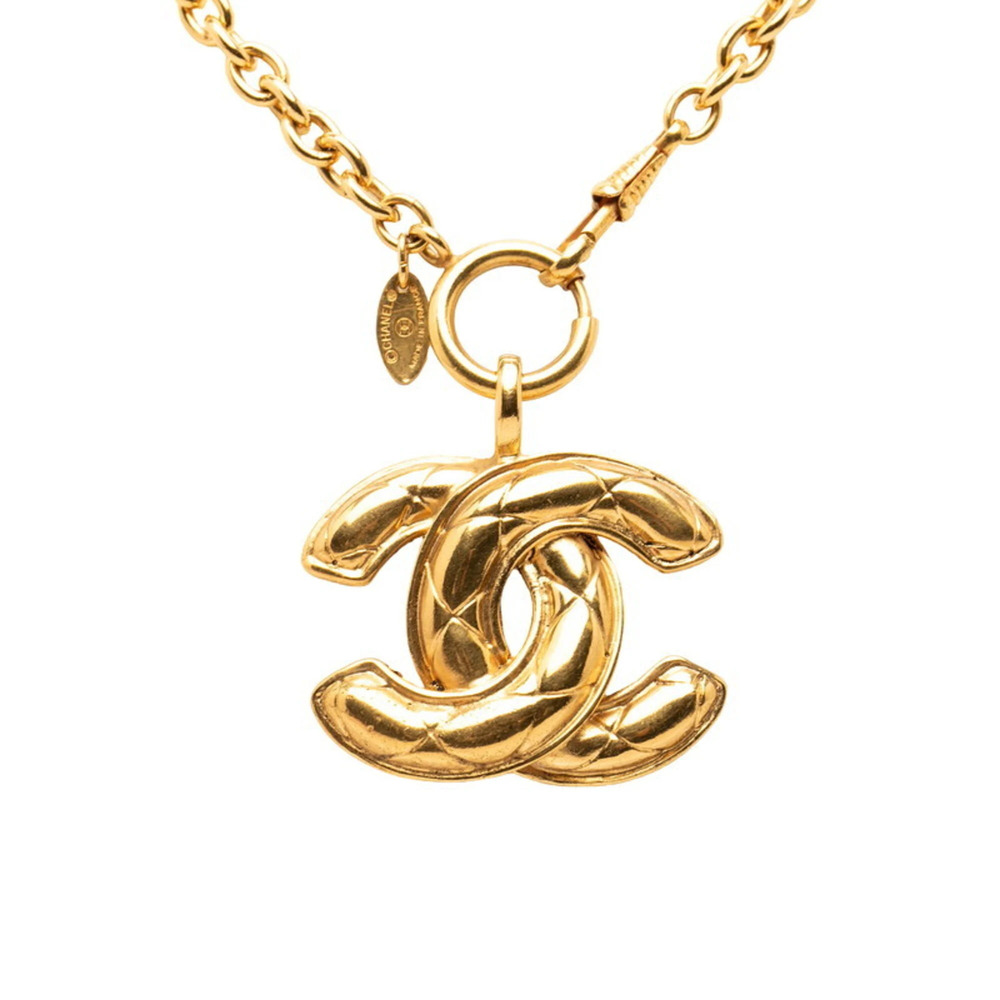CHANEL Gold Logo Necklace
